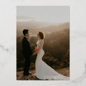 Gothic Donkere Roos Vloeiende oorverdoving Echte F Folie Uitnodiging (Achterkant)