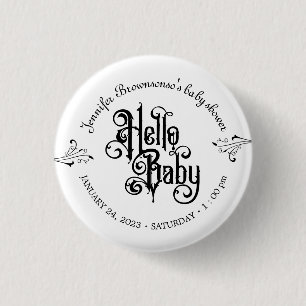 Gothic Donkere Vintage Hallo Baby Ronde Button 3,2 Cm