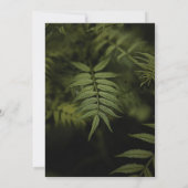 Gothic Donkergroen Bladeren Zwart Huwelijk Handfas Kaart (Achterkant)