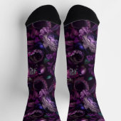 Gothic donkerroze tentakel met bloemen sokken (Top)