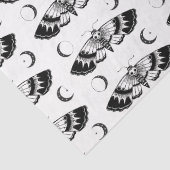 Gothic doodshoofd hawkmot tissuepapier (Detail)