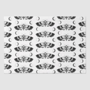 Gothic doodshoofd hawkmot tissuepapier