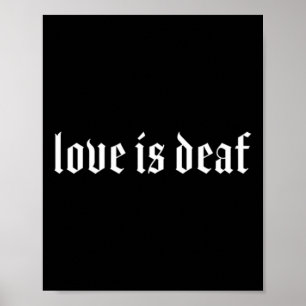Gothic dove ASL handgebaar doof gehoorverlies weg Poster