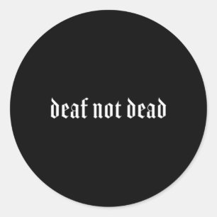 Gothic dove ASL handgebaar doof gehoorverlies weg Ronde Sticker