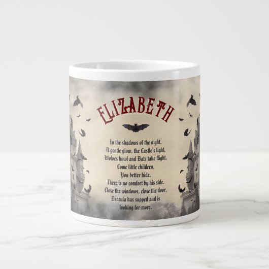 Gothic Dracula's Castle  Horror Halloween Grote Koffiekop (Voorkant)
