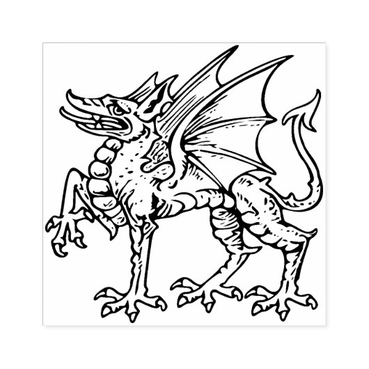 Gothic Dragon Art Stempel (Afrduk)