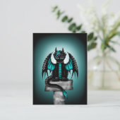 Gothic Dragon Briefkaart (Staand voorkant)