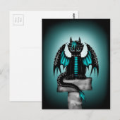 Gothic Dragon Briefkaart (Voorkant / Achterkant)