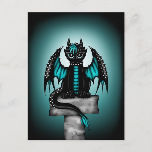 Gothic Dragon Briefkaart (Voorkant)