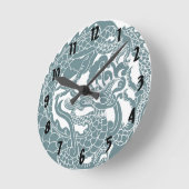 Gothic Dragon Clock Ronde Klok (Hoek)
