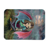 Gothic Dragon en Fairy Fantasy Art Magnet Magneet (Horizontaal)