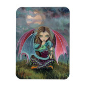 Gothic Dragon en Fairy Fantasy Art Magnet Magneet (Verticaal)