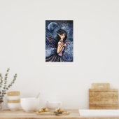 Gothic Dragon Fee Kunstposter van Molly Harrison Poster (Keuken)