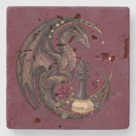 Gothic Dragon Schaken Schaakmat Stenen Onderzetter