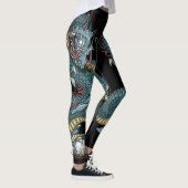 Gothic Dragon Tattoo op zwart Leggings (Rechts)