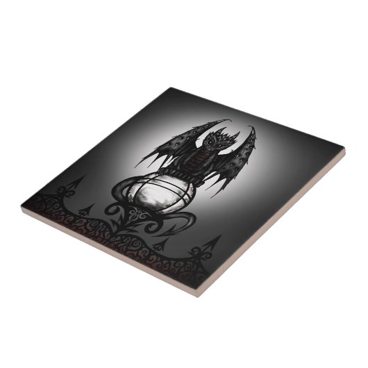 Gothic Dragon Tegeltje (Zijkant)