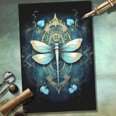 Gothic Dragonfly 1 Decoupage papier