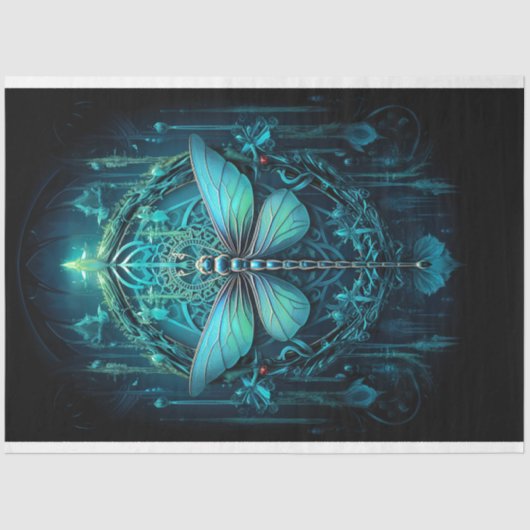 Gothic Dragonfly 2 Decoupage papier (Voorkant)