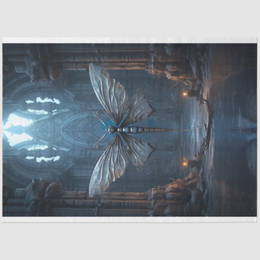 Gothic Dragonfly 3 Decoupage papier (Voorkant)