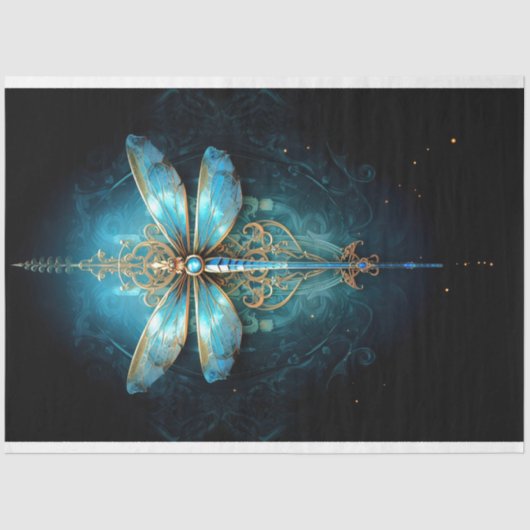 Gothic Dragonfly 4 Decoupage papier (Voorkant)