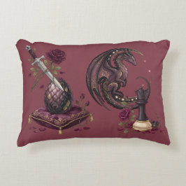 Gothic Draken Schaak Schachmat Accent Kussen