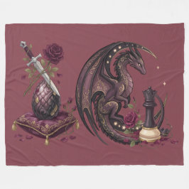 Gothic Draken Schaak Schachmat Fleece Deken