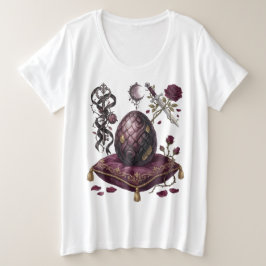 Gothic Draken Schaak Schachmat Grote Maat T-shirt