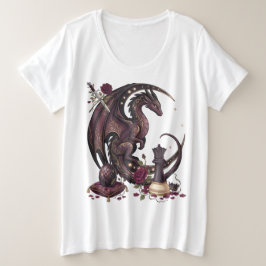 Gothic Draken Schaak Schachmat Grote Maat T-shirt