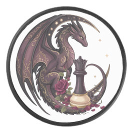 Gothic Draken Schaak Schachmat Hockey Puck