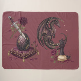 Gothic Draken Schaak Schachmat Sherpa Deken