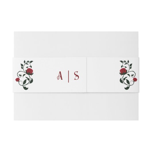 Gothic Dripping Bloody Red Roses Moody Bruiloft Uitnodigingen Wikkel (Achterkant Voorbeeld)