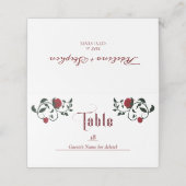 Gothic Dripping Bloody Rozen Moody Foto Bruiloft Plaatskaartje (Buitenkant ongevouwen)