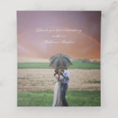 Gothic Dripping Bloody Rozen Moody Foto Bruiloft Plaatskaartje (Binnenkant ongevouwen)