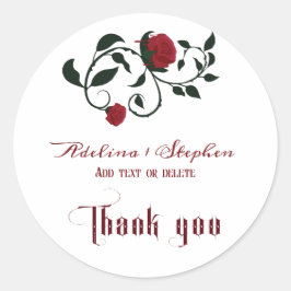 Gothic Dripping Bloody Rozen Moody Wedding Ronde Sticker