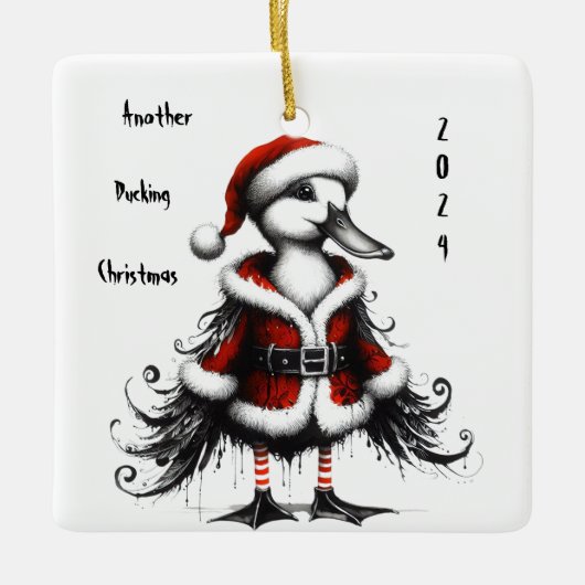 Gothic Duck Tree Ornament (Voorkant)