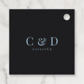 Gothic Dusty Blue Floral Spiderweb Bedankt Bedankjes Labels (Achterkant)