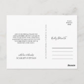 Gothic Dusty Blue Floral Spiderweb Bedankt Briefkaart (Achterkant)