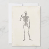Gothic Dying To Party Skeleton Halloween Party Kaart (Achterkant)