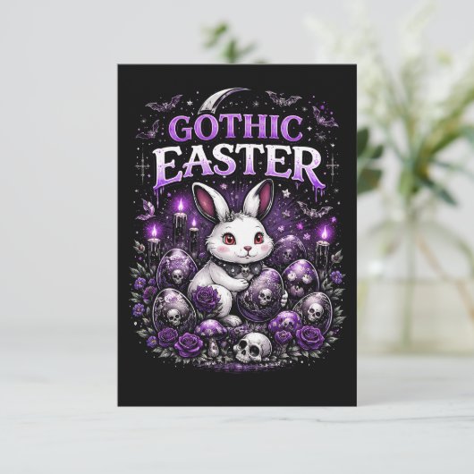 Gothic Easter Bedankkaart (Staand voorkant)