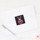 Gothic Easter Bunny – Skull Art - Autocolante Vierkante Sticker (Envelop)