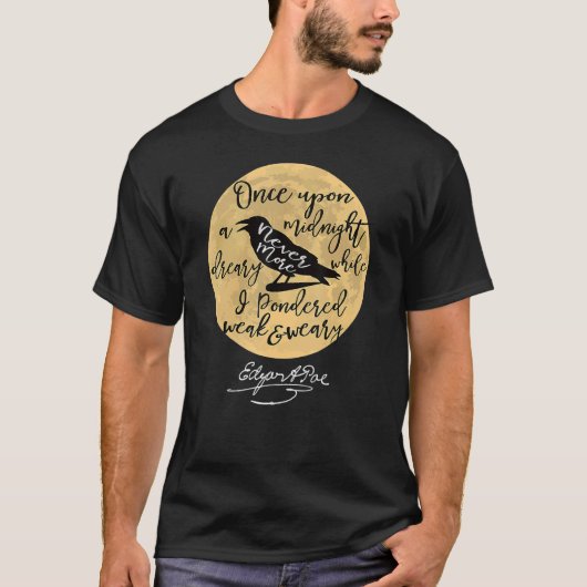 Gothic Edgar Allan Poe de Raven Literary T-shirt (Voorkant)