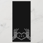 Gothic Edgy Bruiloft Diner Menu (Achterkant)