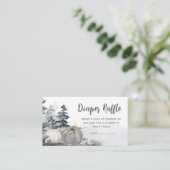 Gothic Een beetje Boo Baby shower Luier Raffle Informatiekaartje (Staand voorkant)