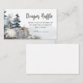 Gothic Een beetje Boo Baby shower Luier Raffle Informatiekaartje (Voorkant / Achterkant)