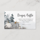 Gothic Een beetje Boo Baby shower Luier Raffle Informatiekaartje (Voorkant)