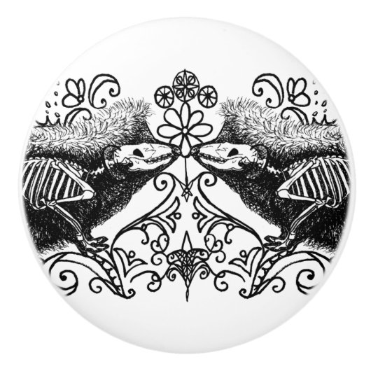 Gothic Egel Anatomie Keramische Knop (Voorkant)