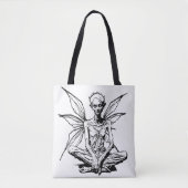 Gothic Elder Fairy Halloween Zwart-wit Tas (Voorkant)