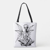 Gothic Elder Fairy Halloween Zwart-wit Tas (Achterkant)