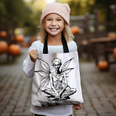 Gothic Elder Fairy Halloween Zwart-wit Tas