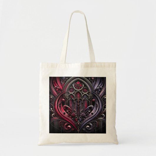 Gothic Elegance Canvas tas – Stijlvolle dagelijkse (Voorkant)